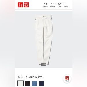Uniqlo, off-white skinny jeans